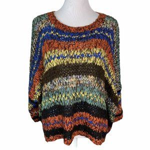 Urban Mango Multicolor Dolman Sleeve Boho Sweater